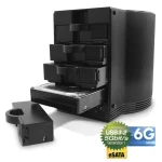 Fantec SQ-35U3e-6G Θήκη για 4 Σκληρούς Δίσκους 3.5" SATA III με σύνδεση USB 3.0 / eSATA σε χρώμα 1891 - Image 6
