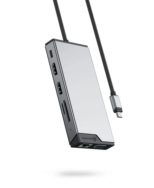 Alogic 12-in-1 USB-C Docking Station με HDMI 4K PD Ethernet και σύνδεση 3 Οθονών Γκρι DUCDDV3V2