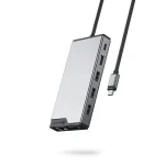 Alogic 12-in-1 USB-C Docking Station με HDMI 4K PD Ethernet και σύνδεση 3 Οθονών Γκρι DUCDDV3V2 - Image 2