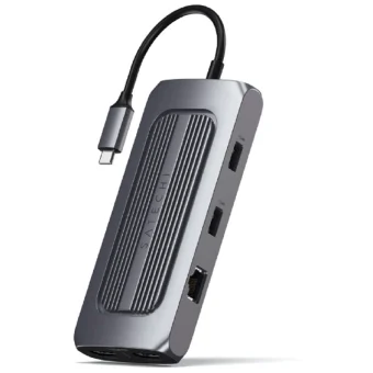 Satechi USB-C Docking Station με HDMI 4K PD Ethernet και συνδεση 2 Οθονών Γκρι (ST-UCMXAM)