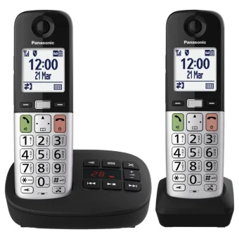 Panasonic KX-TGU432EXB Ασύρματο Τηλέφωνο Duo Μαύρο
