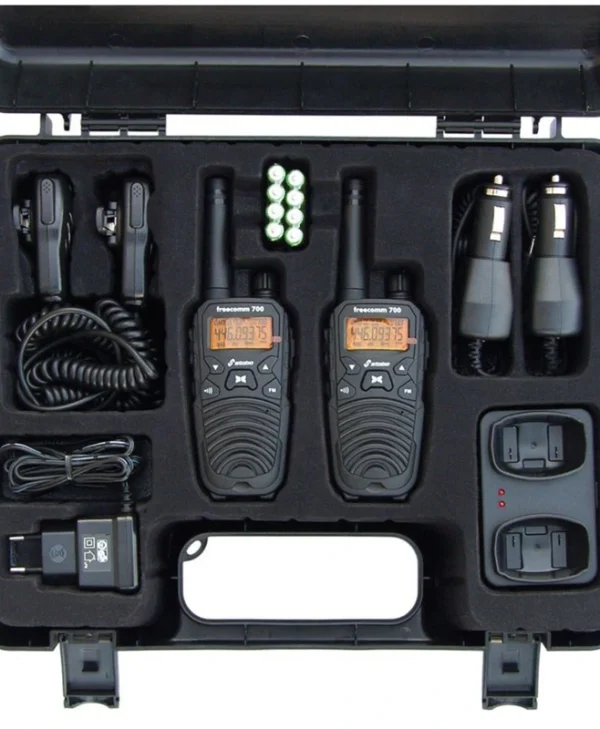Stabo Freecomm 700 Case Set Walkie Talkie με Μονόχρωμη Οθόνη Σετ 2τμχ 20701