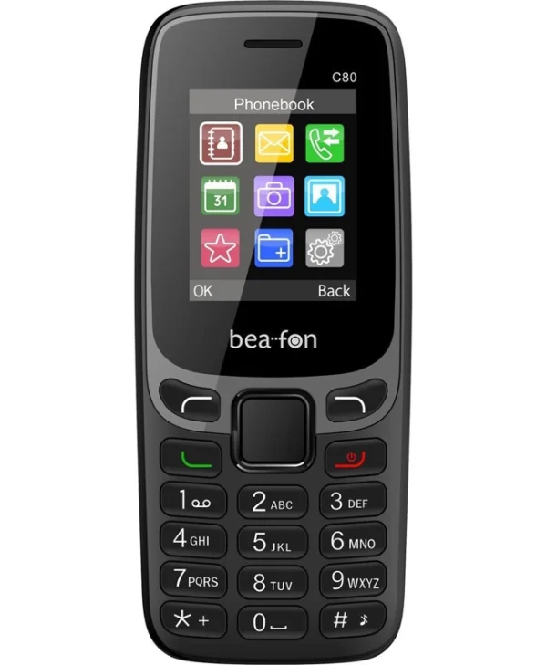 Bea-fon C80 Dual SIM Κινητό με Κουμπιά Μαύρο C80EU003B