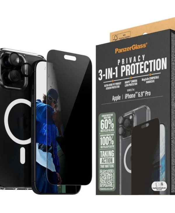PanzerGlass Privacy Tempered Glass (iPhone 17 Pro Max / iPhone 16 Pro Max) B1294+P2864+1284