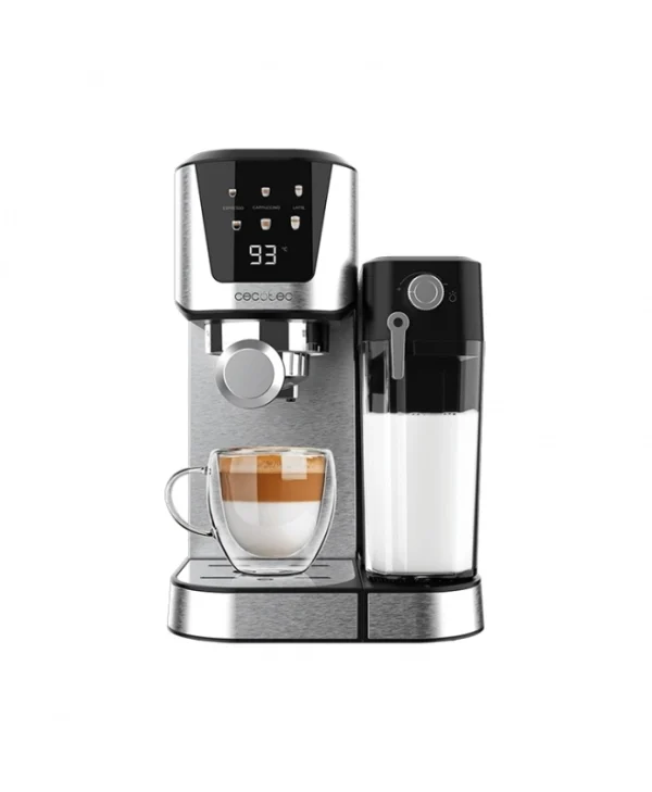 Cecotec Power Espresso 20 Cream Μηχανή Espresso 1350W Πίεσης 20bar για Cappuccino Ασημί 651