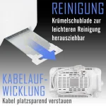 Bomann Φρυγανιέρα 2 Θέσεων 750W Λευκή 660651 - Image 5