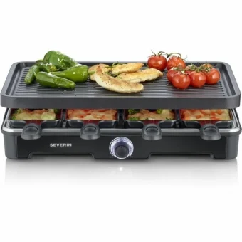 Severin RG9670 Επιτραπέζια Ηλεκτρική Ψησταριά Αυλακωτής Πλάκας 1400W με Ρυθμιζόμενο Θερμοστάτη 41.7x26.3εκ. RG 9670