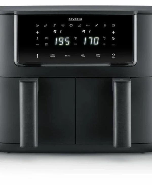 Severin Air Fryer με Διπλό Αποσπώμενο Κάδο 8lt Μαύρο FR2463 FR 2463