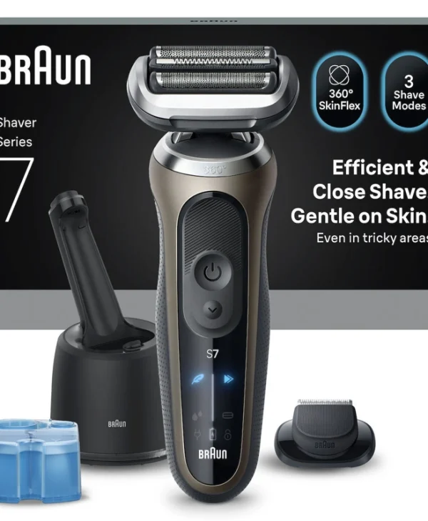 Braun Series 7 Electric Shaver Smartcare Center +1 Attachment 72-c7200cc Gold Health Personal Care 647519
