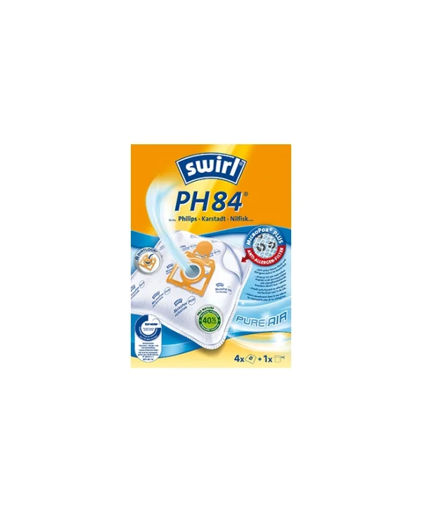 Swirl PH84 Σακούλες Σκούπας 4τμχ Συμβατή με Σκούπα Nilfisk / Philips 179404