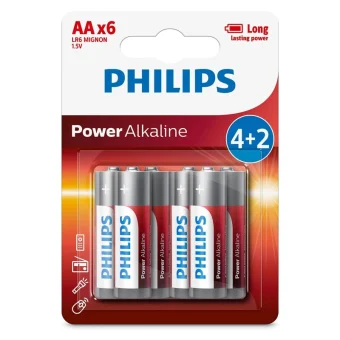 Philips Power Αλκαλικές Μπαταρίες AA 1.5V 4τμχ Phil-LR6P6BP/10