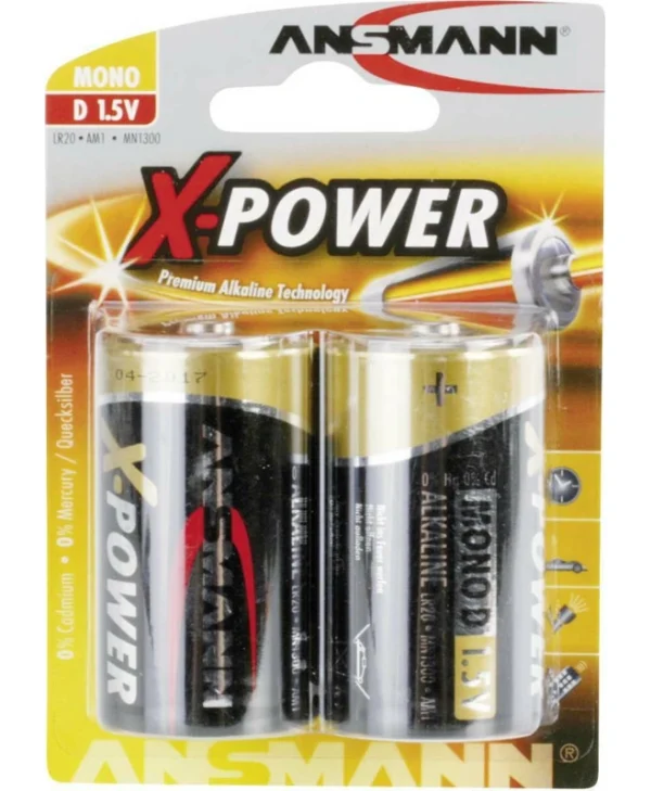 Ansmann X-Power Αλκαλικές Μπαταρίες D 1.5V 2τμχ 5015633