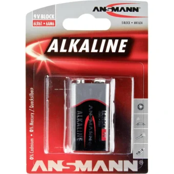 Ansmann Αλκαλική Μπαταρία 9V 1τμχ 1515-0000