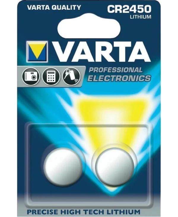 Varta Professional Electronics Μπαταρίες Λιθίου Ρολογιών CR2450 3V 2τμχ 064501014021