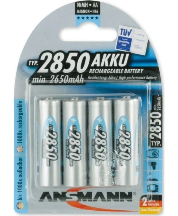 Ansmann Επαναφορτιζόμενες Μπαταρίες AA Ni-MH 2850mAh 1.2V 4τμχ 5035212