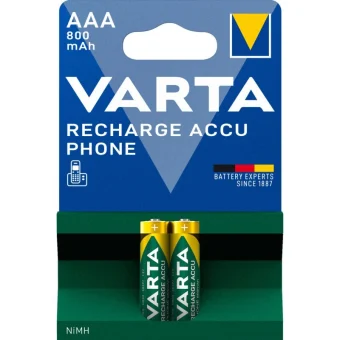 Varta Accu Phone Power Επαναφορτιζόμενες Μπαταρίες AAA Ni-MH 800mAh 2τμχ 58398101402