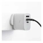 Native Union Φορτιστής Χωρίς Καλώδιο GaN με 2 Θύρες USB-A και Θύρα USB-C 67W Power Delivery Λευκός FAST-PD67-WHT-2CA - Image 5
