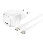Belkin Φορτιστής με Θύρα USB-C και Καλώδιο USB-C - USB-C 20W Power Delivery Λευκός (BOOST Charge) WCA009KQ1MWH-B6