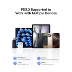 Baseus Φορτιστής Χωρίς Καλώδιο GaN με Θύρα USB-A και 2 Θύρες USB-C 67W Power Delivery Μαύρος (PicoGo AE11) E0121200 - Image 8
