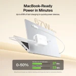 Belkin Φορτιστής GaN με Θύρα USB-C και Καλώδιο USB-C 67W Λευκός (UltraCharge) WCH022KQWH - Image 9