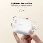 Belkin Φορτιστής GaN με Θύρα USB-C και Καλώδιο USB-C 67W Λευκός (UltraCharge) WCH022KQWH - Image 11