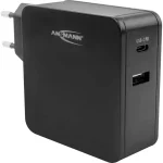Ansmann Φορτιστής Χωρίς Καλώδιο με Θύρα USB-A και Θύρα USB-C 60W Power Delivery Μαύρος (254PD) 1001-0096