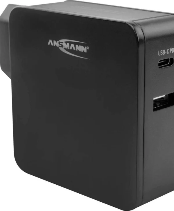 Ansmann Φορτιστής Χωρίς Καλώδιο με Θύρα USB-A και Θύρα USB-C 60W Power Delivery Μαύρος (254PD) 1001-0096