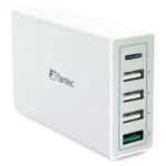 Fantec Βάση Φόρτισης με 4 Θύρες USB-A και Θύρα USB-C 40W Quick Charge 3.0 σε Λευκό χρώμα (QC3-A51) 1954 - Image 4
