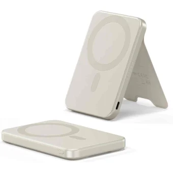 Satechi OntheGo MagSafe Power Bank 5000mAh 15W με Θύρα USB-C Μπεζ ST-B5Q2SW