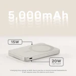 Satechi OntheGo MagSafe Power Bank 5000mAh 15W με Θύρα USB-C Μπεζ ST-B5Q2SW - Image 7