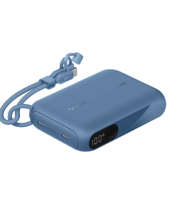 Belkin BoostCharge Power Bank 10000mAh 20W με 2 Θύρες USB-C Μπλε BPB027HQBL