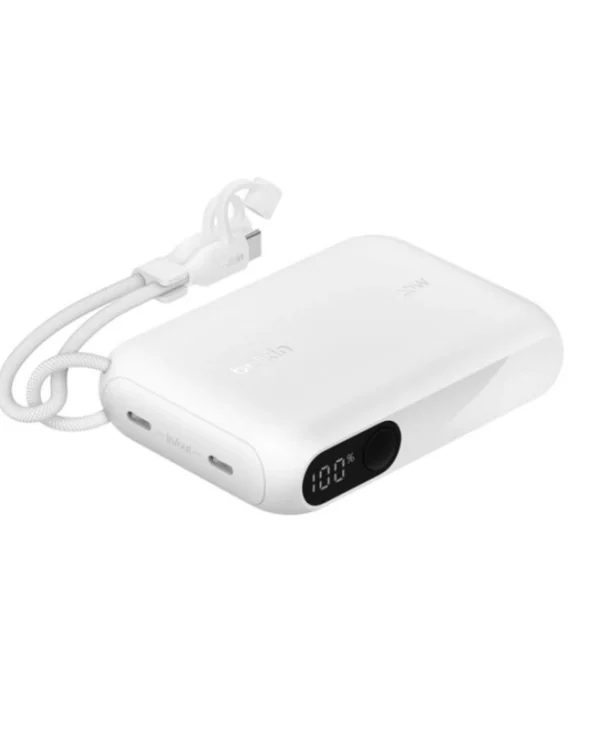 Belkin Power Bank 10000mAh 20W με 2 Θύρες USB-C Power Delivery Λευκό BPB027HQWH