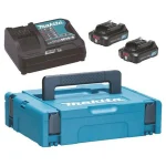 Makita Σετ 2 Μπαταριών Εργαλείου Λιθίου 12V Χωρητικότητας 2Ah με Φορτιστή BL1021B 197658-5