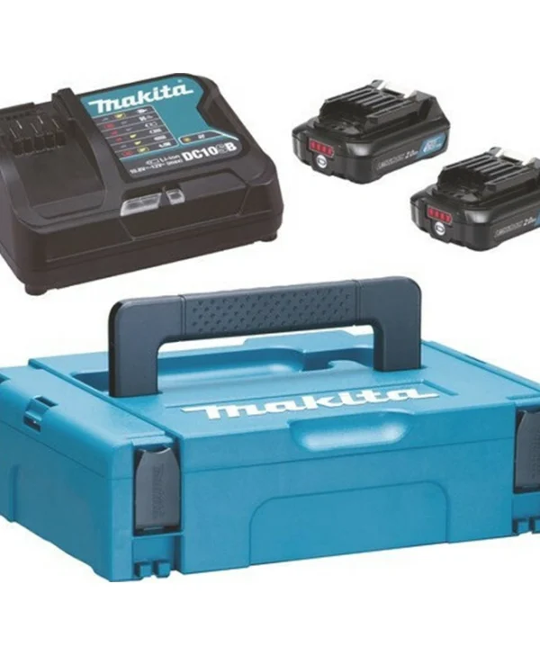 Makita Σετ 2 Μπαταριών Εργαλείου Λιθίου 12V Χωρητικότητας 2Ah με Φορτιστή BL1021B 197658-5