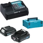 Makita Σετ 2 Μπαταριών Εργαλείου Λιθίου 12V Χωρητικότητας 4Ah με Φορτιστή 197641-2