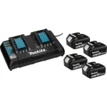 Makita Σετ 4 Μπαταριών Εργαλείου Λιθίου 18V Χωρητικότητας 5Ah με Φορτιστή DC18RD 199483-0