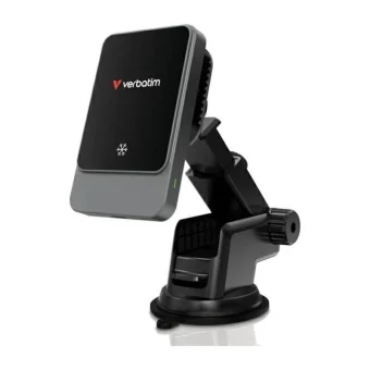 Verbatim Charge´n´drive Magnetic Wireless Car Charger Βάση Κινητού Αυτοκινήτου με Μαγνήτη και Ασύρματη Φόρτιση Μαύρη 31862