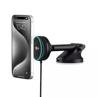 iOttie Βάση Κινητών Αυτοκινήτου iOttie Velox Mini Qi2 για Ταμπλό / Παρμπρίζ με Βεντούζα / Ασύρματη Μαγνητική Φόρτιση MagSafe 15W & Φορτιστής Αυτοκινήτου 20W VLXWCG213