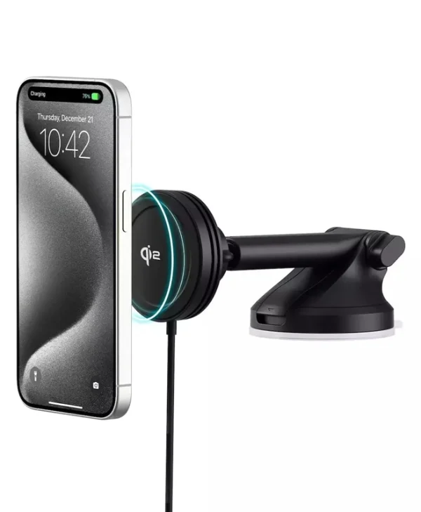 iOttie Βάση Κινητών Αυτοκινήτου iOttie Velox Mini Qi2 για Ταμπλό / Παρμπρίζ με Βεντούζα / Ασύρματη Μαγνητική Φόρτιση MagSafe 15W & Φορτιστής Αυτοκινήτου 20W VLXWCG213