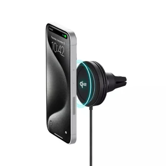 iOttie Velox Mini Βάση Κινητού Αυτοκινήτου με Μαγνήτη και Ασύρματη Φόρτιση Μαύρη VLXWCG212
