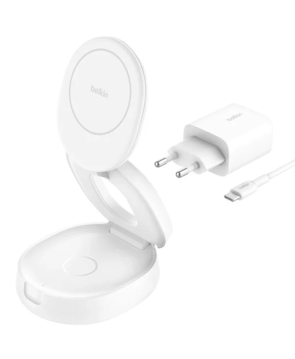 Belkin Ασύρματος Φορτιστής Qi2 15W Λευκός (Boost Charge) WIZ035KQWH
