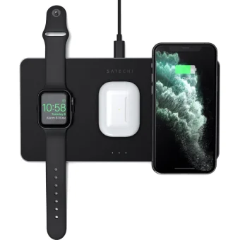 Satechi Ασύρματος Φορτιστής (Qi Pad) 24W Μαύρος (Trio) 293955