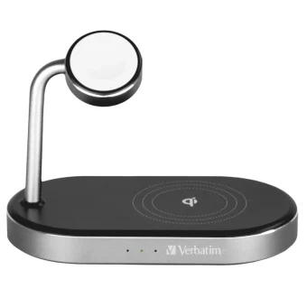 Verbatim Ασύρματος Φορτιστής (Qi Pad) 44W Quick Charge 3.0 Μαύρος (WCS-02 3-in-1 Qi) 49556