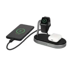 Verbatim Ασύρματος Φορτιστής (Qi Pad) 44W Quick Charge 3.0 Μαύρος (WCS-02 3-in-1 Qi) 49556 - Image 2