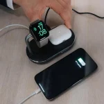 Verbatim Ασύρματος Φορτιστής (Qi Pad) 44W Quick Charge 3.0 Μαύρος (WCS-02 3-in-1 Qi) 49556 - Image 9