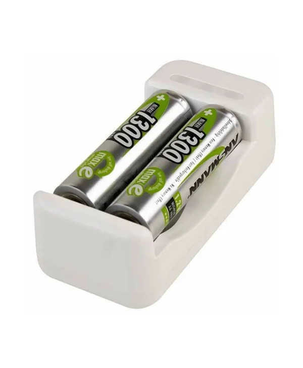 Ansmann Basic II USB Φορτιστής 2 Μπαταριών Ni-MH Μεγέθους AA/AAA Σετ με 2x AA 1300mAh 1001-0119-01