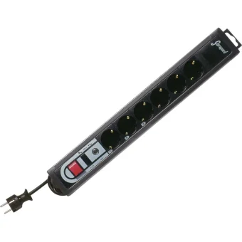 REV Πολύπριζο Aσφαλείας 6 Θέσεων με USB-A, Διακόπτη και Καλώδιο 3m 0015653513