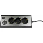 REV Πολύπριζο 3 Θέσεων με 2 USB-A, Διακόπτη και Καλώδιο 1.4m 2400050010 - Image 2