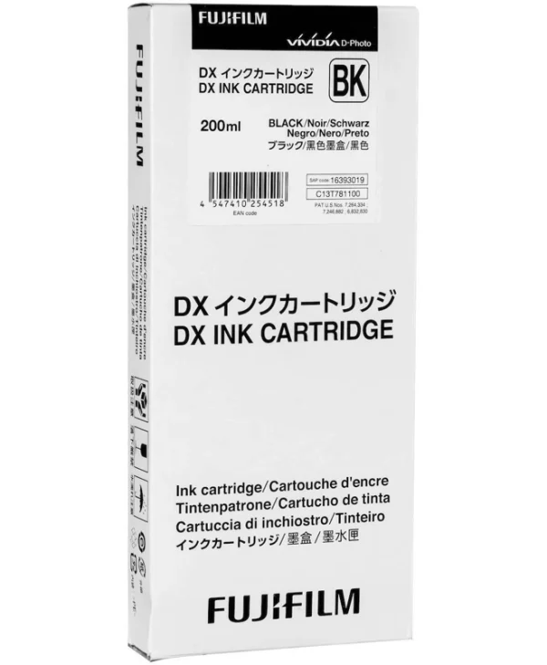 Fujifilm DX Black 200ml Γνήσιο Μελάνι Εκτυπωτή InkJet Μαύρο (70100111585)