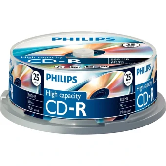 Philips CR8D8NB25 Εγγράψιμα CD-R 40x 800MB Cake Box 25τμχ CR8D8NB25/00